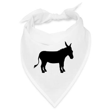 esel pferd pony klein packesel lange ohren bauernh - Bandana - Weiß - Vorne