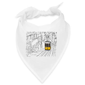 Lissabon Straßenbahn - Bandana - Weiß - Vorne