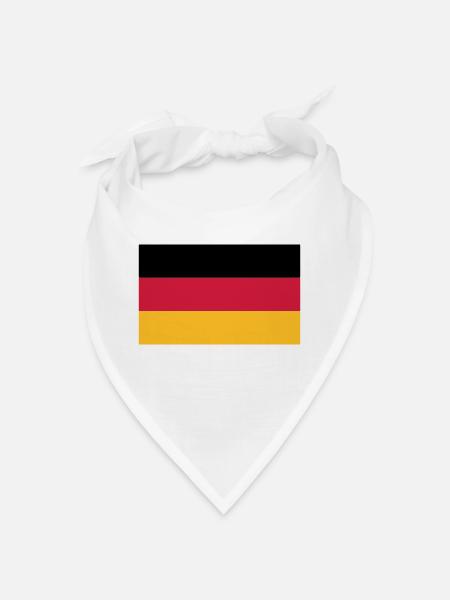 Deutschlandfahne - Bandana - Weiß - Vorne