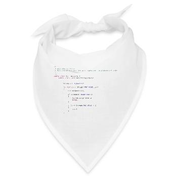 lustiger Java Code zum Sortieren - Bandana - Weiß - Vorne