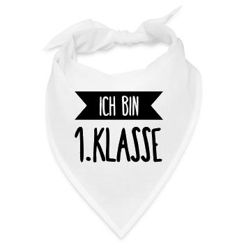 Ich bin 1 Klasse - Bandana - Weiß - Vorne