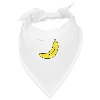 Banane Pixel Art | Unisex - Bandana - Weiß - Vorne