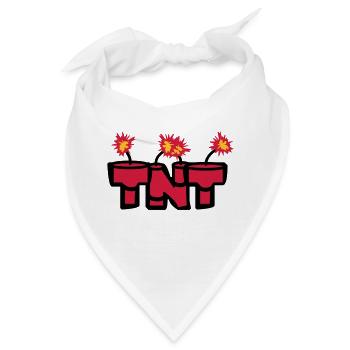 angezuendet text stangen boom feuer heiss tnt dyna - Bandana - Weiß - Vorne