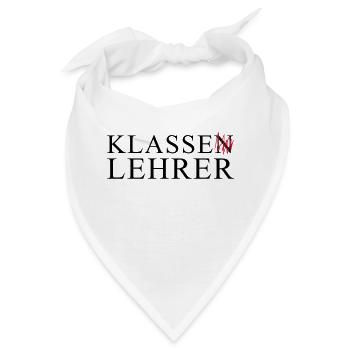 KLASSE LEHRER - Bandana - Weiß - Vorne