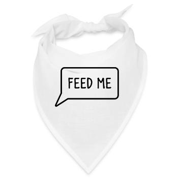 FEED ME Sprechblase nach unten - Bandana - Weiß - Vorne