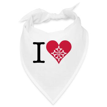 Ich liebe Okzitanisch 2C - Bandana - Weiß - Vorne
