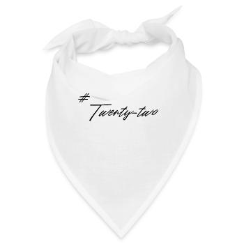 twenty two - Geburtstag - 22 Birthday - Geschenk - Bandana - Weiß - Vorne