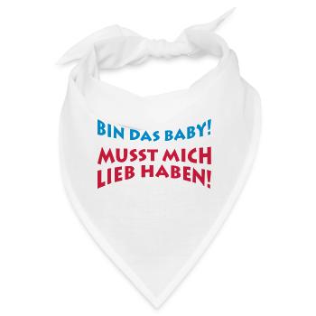Bin das Baby - Bandana - Weiß - Vorne