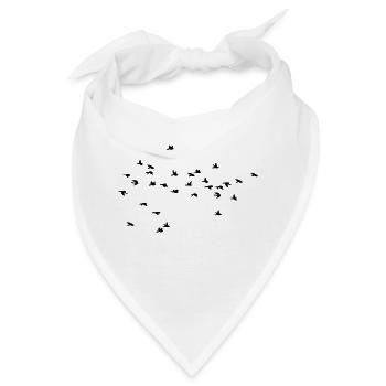 Flying Birds / Fliegende Vögel - Bandana - Weiß - Vorne