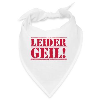 leider geil - Bandana - Weiß - Vorne