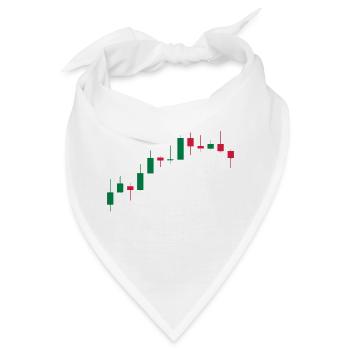 Stocks Chart Trading - Bandana - Weiß - Vorne