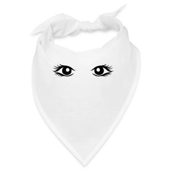 Augen - Bandana - Weiß - Vorne