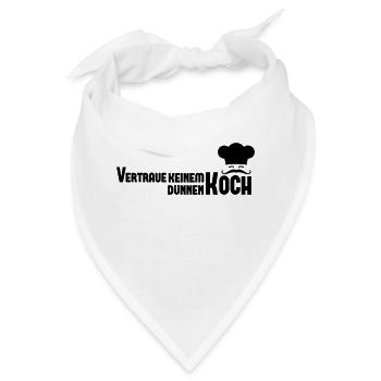 Vertraue keinem dünnen Koch - Bandana - Weiß - Vorne