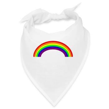 Regenbogen - Bandana - Weiß - Vorne