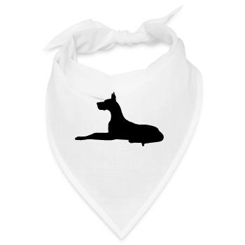 dobermann - Bandana - Weiß - Vorne