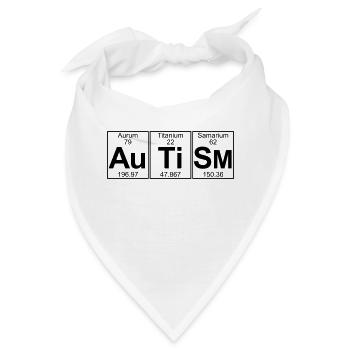 Au-Ti-Sm (Autismus) - Full - Bandana - Weiß - Vorne