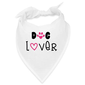 Dog Lover - Bandana - Weiß - Vorne