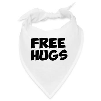 free hugs Umarmungen Zitat Humor Spaß Umarmung - Bandana - Weiß - Vorne