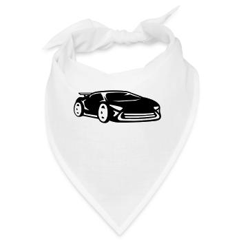Rennauto Sportwagen Rennwagen Cool - Bandana - Weiß - Vorne