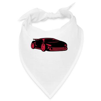 Rennauto Sportwagen Rennwagen Cool - Bandana - Weiß - Vorne
