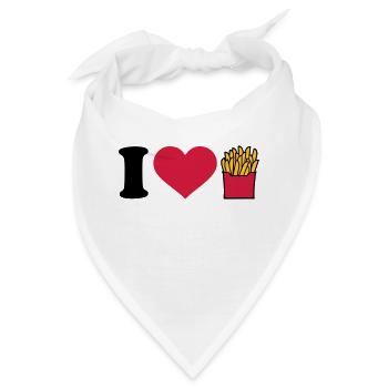 Pommes - Bandana - Weiß - Vorne