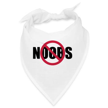 Keine Noobs Verboten Schild - Bandana - Weiß - Vorne