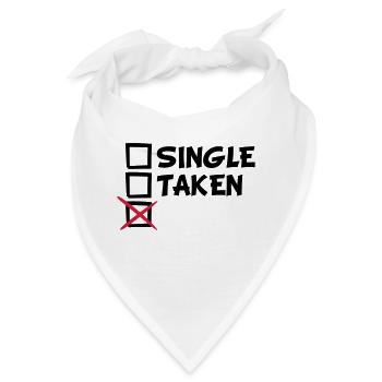 Single Taken haken häkchen ankreuzen kreuz - Bandana - Weiß - Vorne