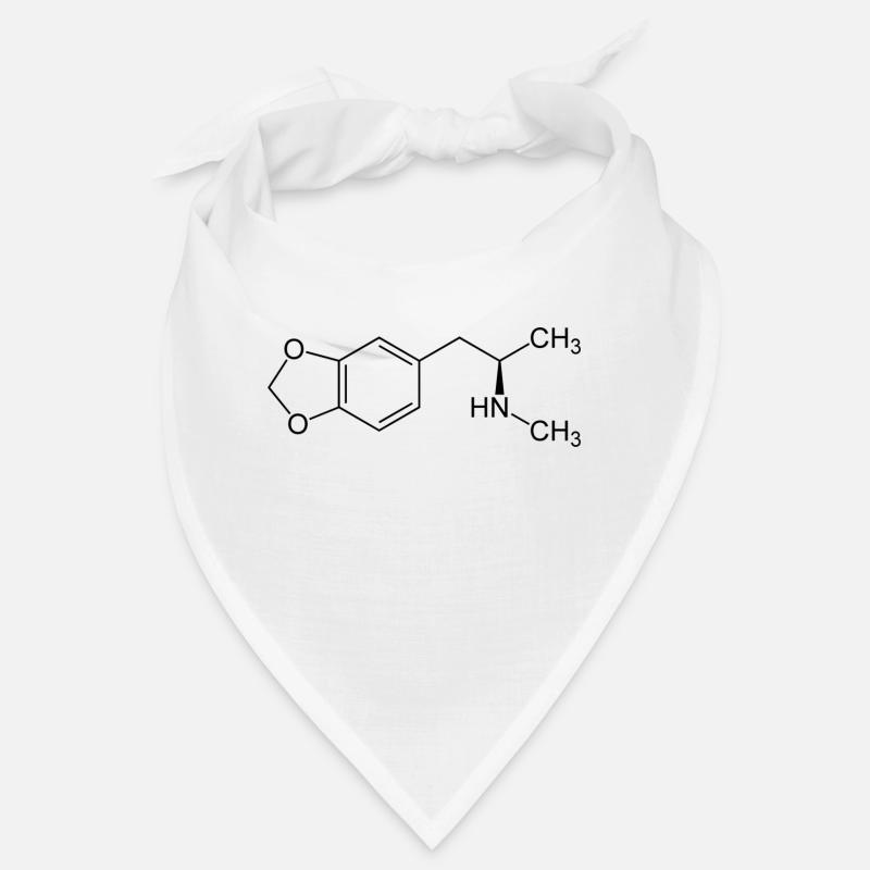 Formule développée / formule chimique MDMA noir Bandana