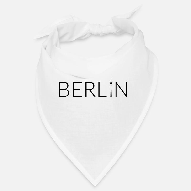 Berlin mit Fernsehturm schwarz Bandana