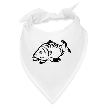 Karpfen - Bandana - Weiß - Vorne