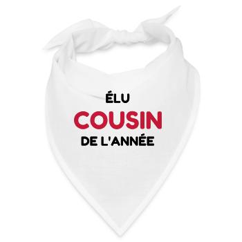 Onkel / Tante / Vetter / Cousin / Kusine - Bandana - Weiß - Vorne