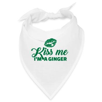 Kiss me ginger - Bandana - Weiß - Vorne