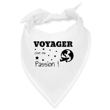 Reisen / Reisende / Urlaub / Tourismus - Bandana - Weiß - Vorne