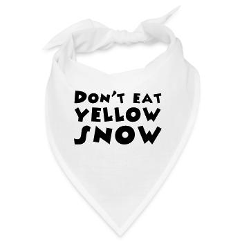Don't eat yellow snow - Bandana - Weiß - Vorne