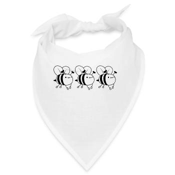 Team Bienen Design - Bandana - Weiß - Vorne
