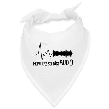 mein herz schlägt audio - Bandana - Weiß - Vorne