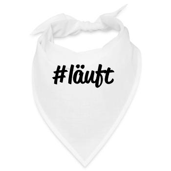 #läuft - Bandana - Weiß - Vorne