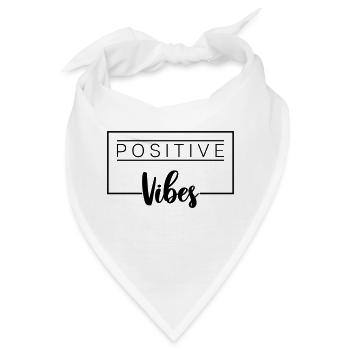 POSITIVE VIBES - Bandana - Weiß - Vorne