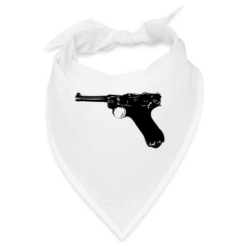 Alte Pistole Pistole Waffe 00 - Bandana - Weiß - Vorne