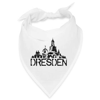Dresden Stadt Frauenkirche Kunst Zeichnung Symbol - Bandana - Weiß - Vorne