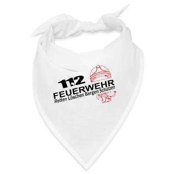 Feuerwehr 112 - Bandana - Weiß - Vorne