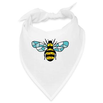 Biene - Bandana - Weiß - Vorne