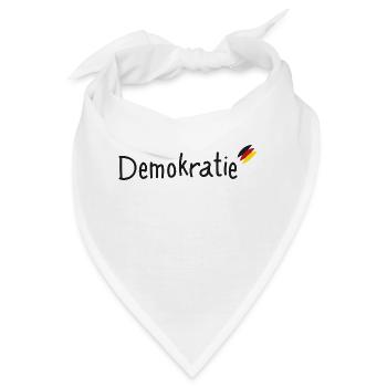 Demokratie - Bandana - Weiß - Vorne