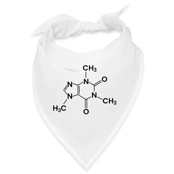 Kaffee Chemische Struktur Koffein - Bandana - Weiß - Vorne