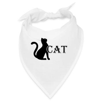 Katze Cat - Bandana - Weiß - Vorne
