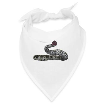 Abgottschlange, Boa Constrictor, Schlange - Bandana - Weiß - Vorne