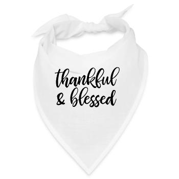Thankful & Blessed - Mother's Day Valentine's Day - Bandana - Weiß - Vorne