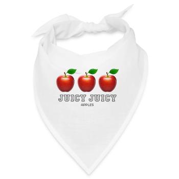 Rote Äpfel, Äpfel, Saftige Äpfel, Obst, Roter Apfel - Bandana - Weiß - Vorne