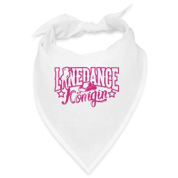 Linedance Königin Country Musik Western Cowboy - Bandana - Weiß - Vorne