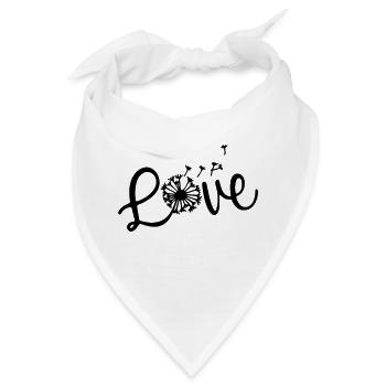 Liebe Löwenzahn - Bandana - Weiß - Vorne